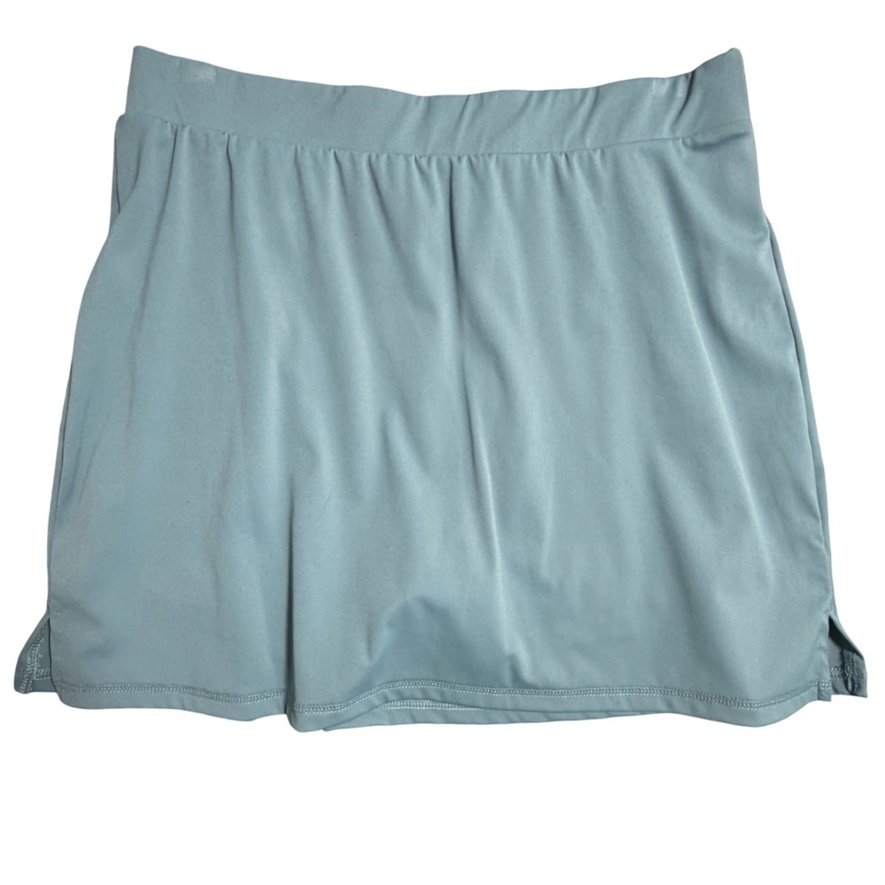 Automet Womens Athletic Skort Blue Green Tennis Golf Running Skirt Size L Sporty